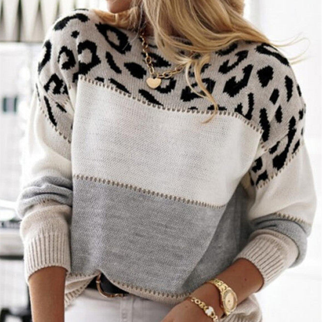 Romy | Casual trui met luipaarddessin