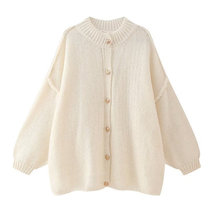 Zoë | Oversized vest met gouden knopen